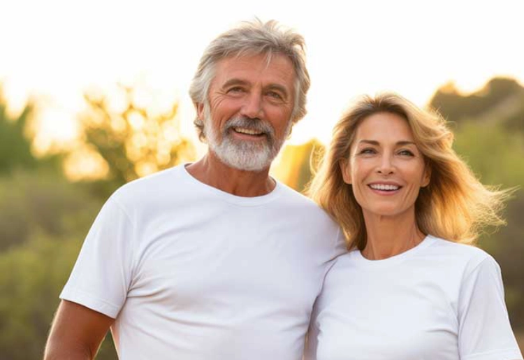 Handsome older couple enjoying each other's company - Gainswave Erectile Dysfunction treatments - Sexual Vitality Treatments for Men and Women - Skinworks Wellness & Aesthetics Hendersonville, TN